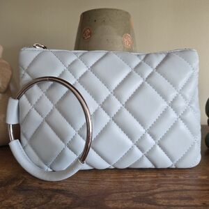 INC International Concepts Quilted Baby Blue Crossbody Bag